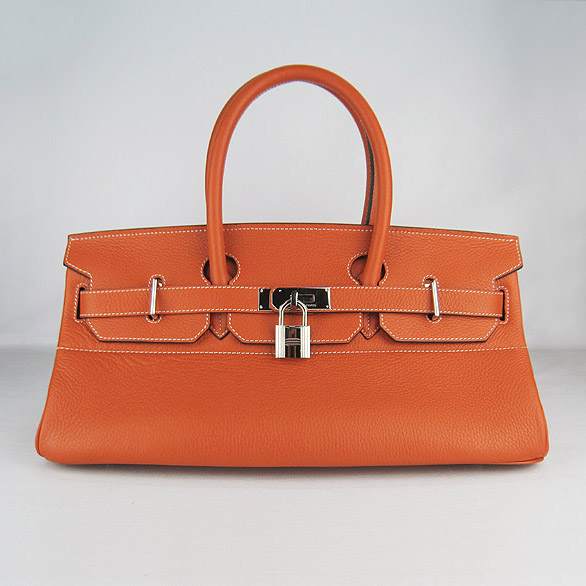 Cheap Hermes Birkin 42cm Replica Togo Leather Bag Orange 6109 - Click Image to Close